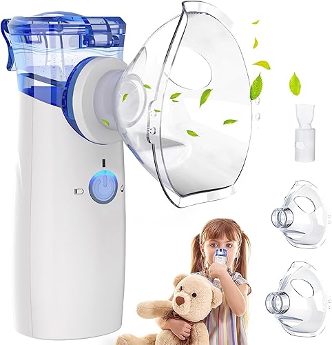 Portable Nebulizer Machine for Adults & Kids – Rechargeable Inhaler for Asthma, Cold, and Breathing Relief