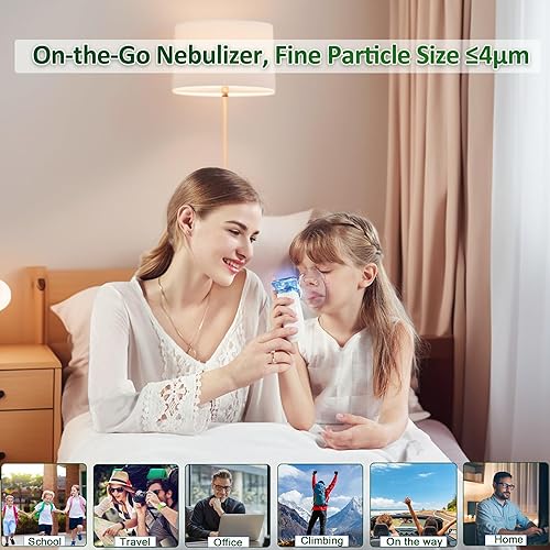 Portable Nebulizer Machine for Adults & Kids – Rechargeable Inhaler for Asthma, Cold, and Breathing Relief